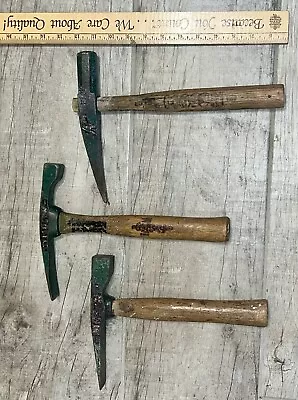 3 Vintage  Hammers Goldblatt Tool Leetonia USA Rock Masonry Brick  Hammer • $147.85