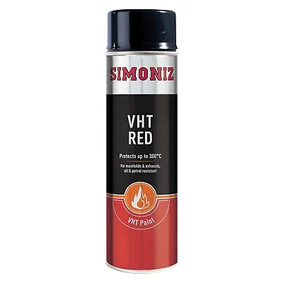 Simoniz Red VHT Paint - 500ml Aerosol - For Manifolds And Exhausts - SIMVHT23D • $21.41