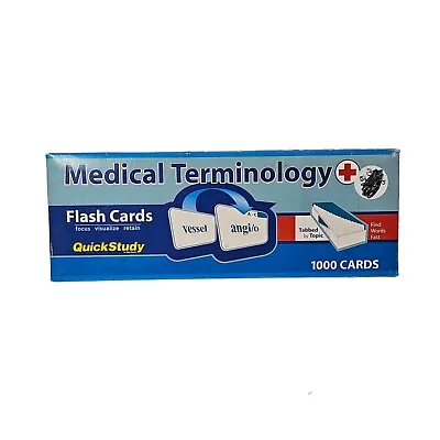 Quick Study Medical Terminology 1000 Flash Cards Tabbed Topic Nurse Doctor EMT • $11.99