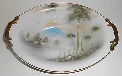 $62.50 • Buy Kutani China Porcelain Mt Fuji Bamboo Water W/Gold Vegetable Bowl! 
