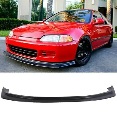 Honda Civic Eg 92-95 2-3dr Dp Type Front Bumper Lip Splitter Pu Plastic Black Uk • £89.50