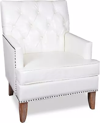 CONSDAN Leather Accent ChairLiving Room Chair With Soft High-Resilience Cushion • $247.74