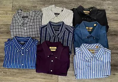 HUGE LOT Of 8 Roundtree & Yorke Dress Shirts York Mens Size 2XLT Tall • $31