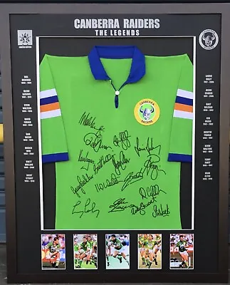 $550 • Buy Blazed In Glory - Canberra Raiders Legends - NRL Signed & Framed Jersey