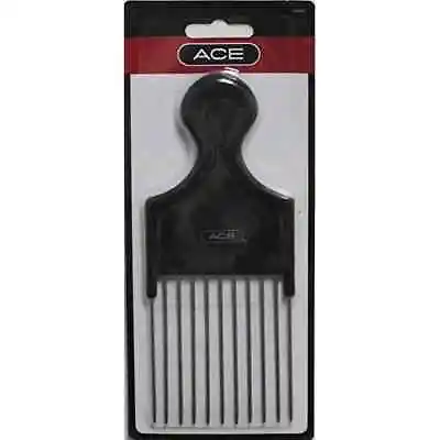 Ace Creates Volume For Your Hair Wide Tooth Metal Pick Comb Detangling Black • $8.30