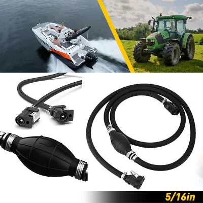 £19.19 • Buy 1 Marine Motor Boat Outboard Fuel Hose Line Gas Assembly 5/16  Black Free Return