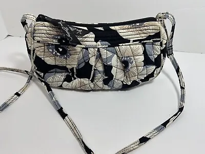 Vera Bradley Frannie Crossbody Bag Adjustable Strap Camellia Black & White • $17