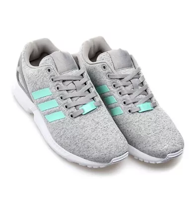 Adidas Zx Flux Torsion Grey Mint Green Runners Sneakers Shoes Sz US7 UK5.5 • $34.90