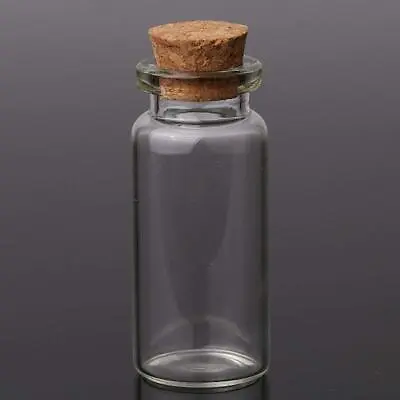 £1.55 • Buy 10pc/set Mini Useful Small Cork Stopper Glass Bottles New Vials Jars NEW