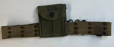 WWII US M1 Carbine Ammo Magazine Pouch 1943 Dated With Belt • $12.50