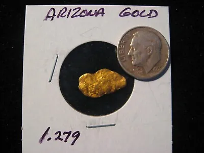 $139.99 • Buy Arizona Gold Nugget 1.279 Grams Great Eye Appeal Large For Weight!