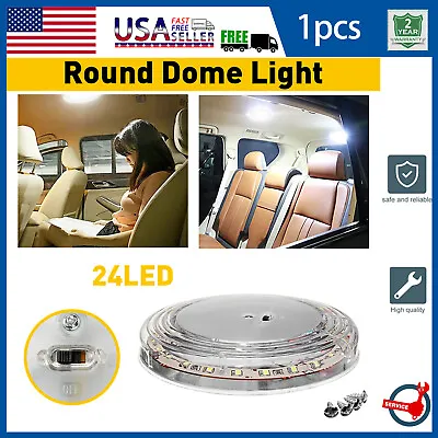 RV Interior LED Lights 12V Switched Round Ceiling Light Fixture Camper Trailer • $9.49