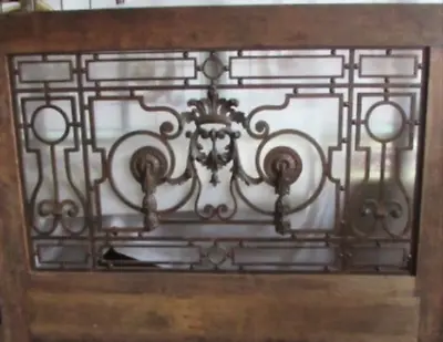 Wooden Bed Headboard Wrought Iron. A3010 • $2652