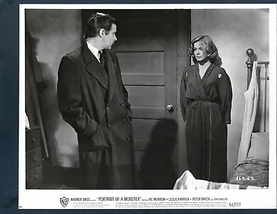 VIC MORROW & LESLIE PARRISH PORTRAIT Portrait Of A Mobster 1961 ORIG PHOTO 32 • $14.99