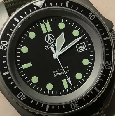 Cooper Submaster Sm8016st Steel Finish Royal Navy Military Divers Watch • $118.22