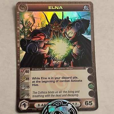 Chaotic Card Elna Super Rare Danian Mid Energy - PLAYED SEE PICS • $8.83