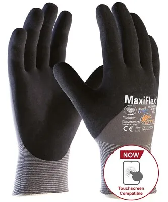 6 Pairs ATG MaxiFlex Ultimate Gloves 3/4 Coat Nitrile Foam Washable Touchscreen • £23.99