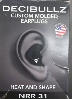 DECIBULLZ Custom Molded Earplugs Black NRR 31db Premium Protection Hunting Work • $16.99