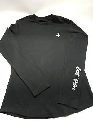 Saint Pierre Inverted Cross Long Sleeve T Shirt Black Large  • £19.95