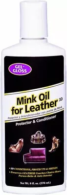 Gel-Gloss TRMO-8 Mink Oil Leather Conditioner And Protector- 8 Oz. • $7.39