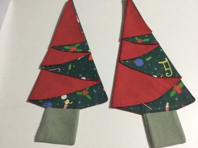 £6.99 • Buy Christmas Tree Napkins X 2 Handmade Table Linen Decor Snowman Father Christmas