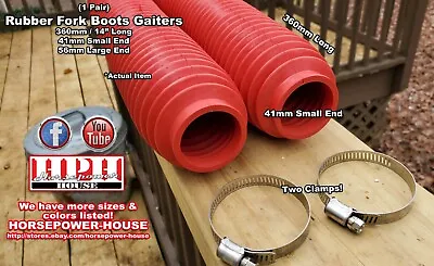 43mm Red Fork Boots Gaiters 80's 90's Yamaha IT200 IT250 IT490 TT600 TTR250 500 • $71.66