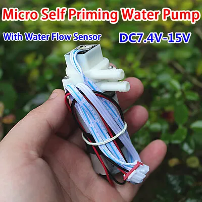 Micro Self Priming Water Pump 370 Motor DC12V JSB2438554 With Water Flow Sensor • $3.77