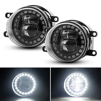 Pair Front LED Fog Lights Kit For Toyota Yaris Camry Corolla Sienna 4 Runner SR5 • $55.01