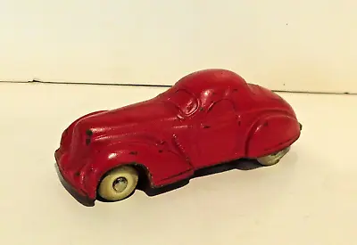 Vintage Sun Rubber Red Coupe #38 With White Tires 1930's Very Good • $19.99