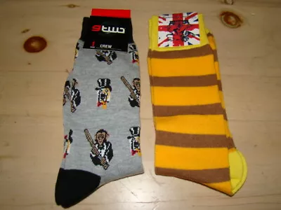  English Laundry & Monkey Turkey Designer Socks - 2 Pair Sz Mens 7-12 • $8.99