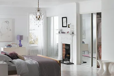 Sliding Wardrobe Doors (Mirrored X 2) & Storage. Up To 1498mm (4ft 11ins) Wide • £329.99