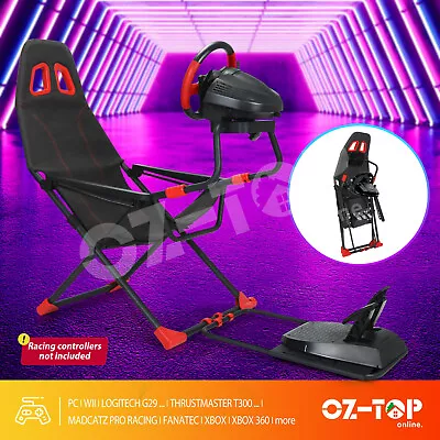 Steering Wheel Stand Racing Gaming Play Simulator Seat Cockpit Logitech Xbox • $179.49