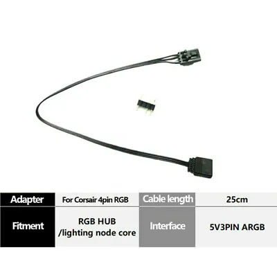 New For Corsair 4Pin RGB To Standard ARGB 3-Pin 5V 25cm Adapter Connector US • $7.64