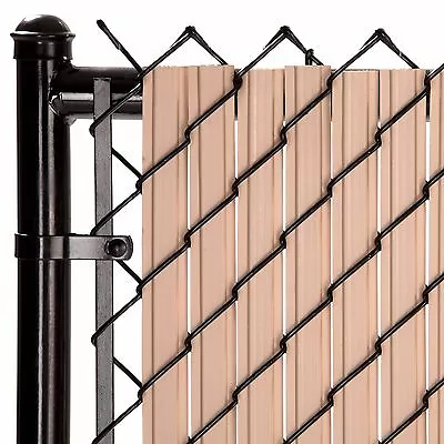 Chain Link Beige SoliTube™ Max-Privacy Slat For 6-ft Fence Bottom Lock • $140