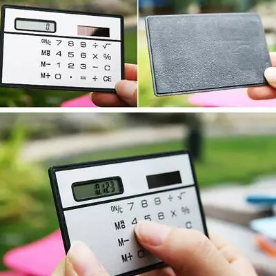 £2.93 • Buy Useful 8 Digits Ultra Thin Mini Slim Credit Card Solar Pocket O7K6 # B1I7