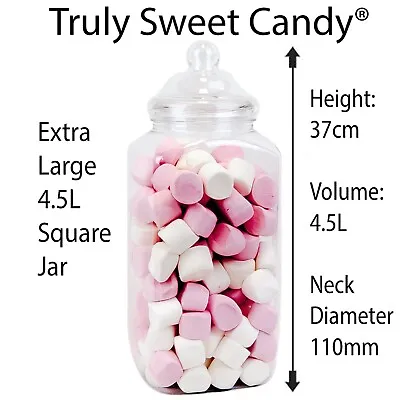 Large Plastic Sweet Jar 4.5L Storage Candy Buffet Wedding Party Victorian Retro • £10.49