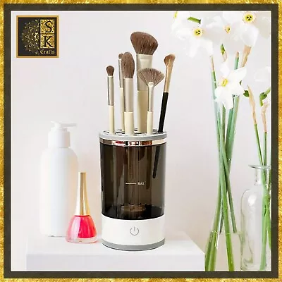 Automatic Makeup Brush Cleaner & Storage Rechargeable Or Electric - (UK Stock) • £14.99