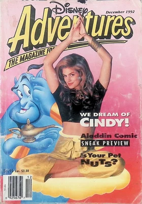 $9.41 • Buy Disney Adventures Magazine DEC 1992 Cindy Crawford Aladdin's Genie Cover