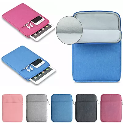 Pocket Sleeve Bag Pouch Canvas CASE For IPad 5 6 7 8 9 10th Air 2 3 4 Mini Pro11 • £11.99