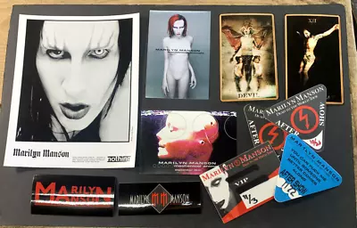 Marilyn Manson Orig Promotional  Stickers Backstage Passes Postcards Photo • $49.99