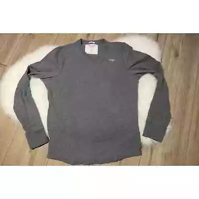 Abercrombie & Fitch Mens XL V-Neck Muscle Pullover Distressed Sweater Moose • $28.25