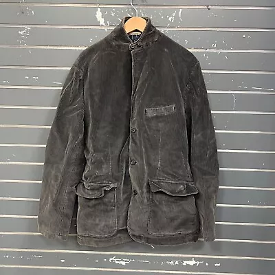 Vintage J. Crew Jacket Button Up Corduroy Gray Mens Sz XL • $25