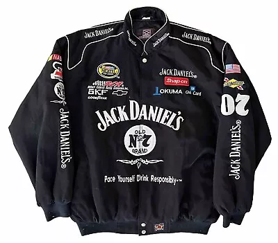 Jack Daniel’s NASCAR Vintage JH Designs XXL Black Racing Jacket! • $149