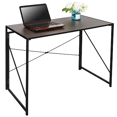 Computer Writing Desk Modern Study Desk Industrial Style Folding Corner Table • $41.58