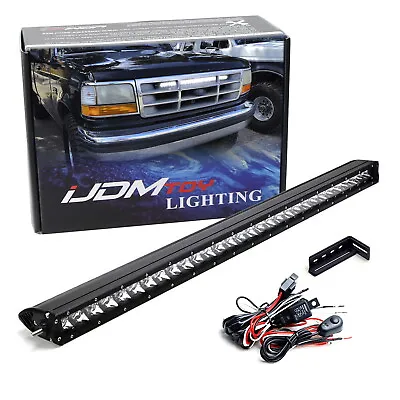Behind Grille 30  LED Light Bar Kit W/ Brackets/Relay For 92-96 Ford Bronco F150 • $143.99