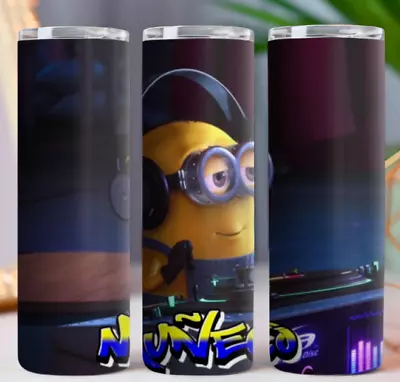 Minions Despicable Muneco 20 Oz Tumbler 20oz Skinny Cup Mug   Lid W/ Straw • $19.95