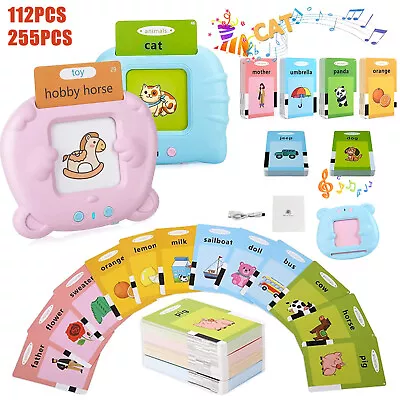 Kids Talking Flash Cards Toddlers Children Preschool Words Early Learning Toys • £9.99