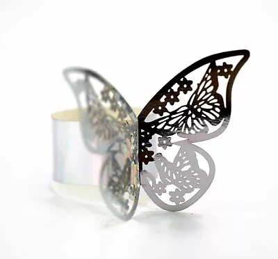£4.59 • Buy 10Pcs Napkin Rings Buckles Table Wedding Christmas Decorations Dinner Paper Gold