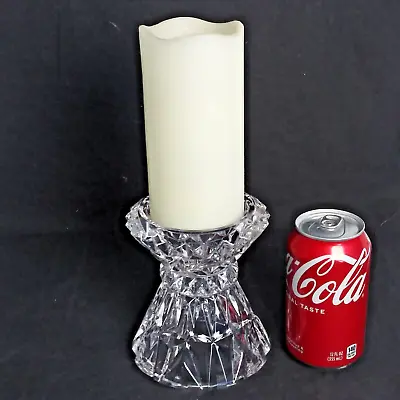 Vintage Mikasa Carlton Lead Crystal Candle Holder 5.75  Tall Pillar Or Taper EUC • $32.10