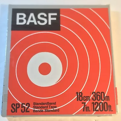 BASF SP52 1200 Ft 7” Reel-to-Reel Magnetic Recording Tape Hard-case Sealed • $24.70